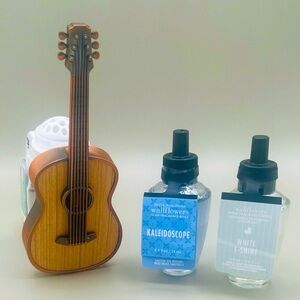 Bath & Body Works GUITAR Wallflower with Kaleidoscope & White T-Shirt 2 Refills